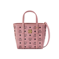 MCM Toni Mini Tote Bag with Logo Print & Zip Closure Crossbody Shoulder Bag – Blossom Pink