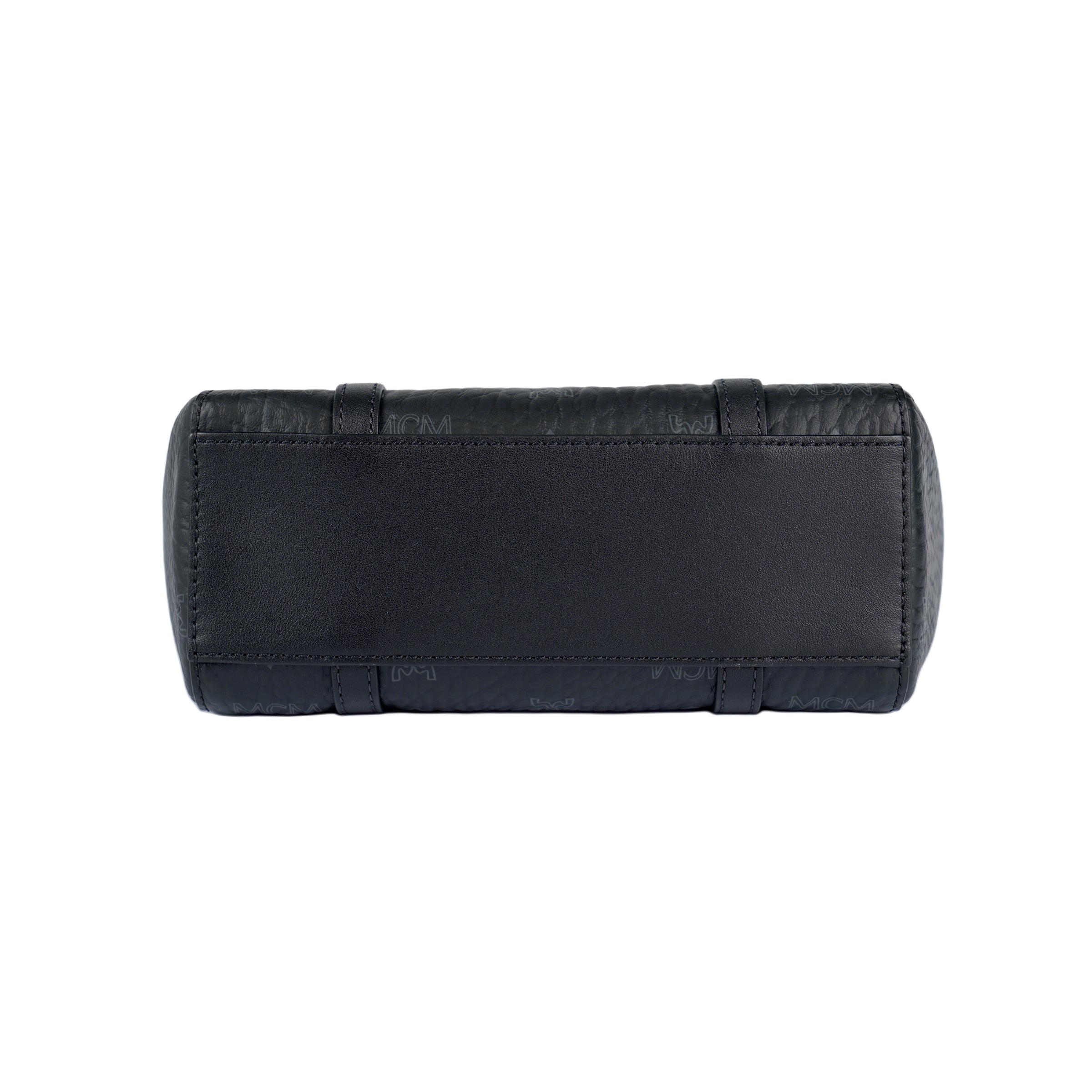 MCM Toni Mini Visetos Monogram Coated Canvas & Nappa Leather Tote Crossbody Bag – Black